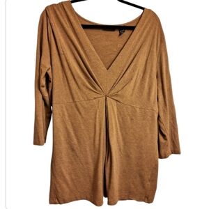 ❤️New York and Company Women's SZ: XL Tan / Caramel Top, Shirt, Blouse Stretchy